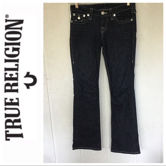TRUE RELIGION DARK WASH SEQUIN POCKET BOOT CUT JE… - Picture 3 of 16